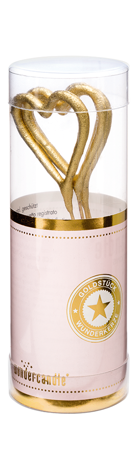 Weiteres Produktbild 1: Herz gold Goldstück 247 Wondercandle® mini 4er Set