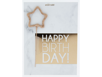 Produktbilder: Happy Birthday 437 marble Mini Wondercard