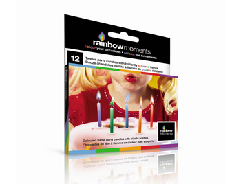 Produktbild: Geburtstagskerzen farbig Rainbow Moments