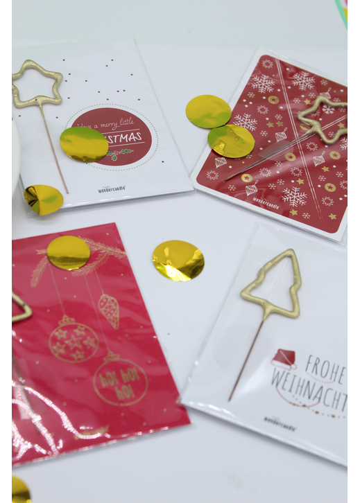 Weiteres Produktbild 2: Frohe Weihnachten Weihnachtsmütze weiß 476 Mini Wondercard