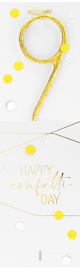 Weiteres Produktbild 1: 9 gold Confetti Wondercandle® classic