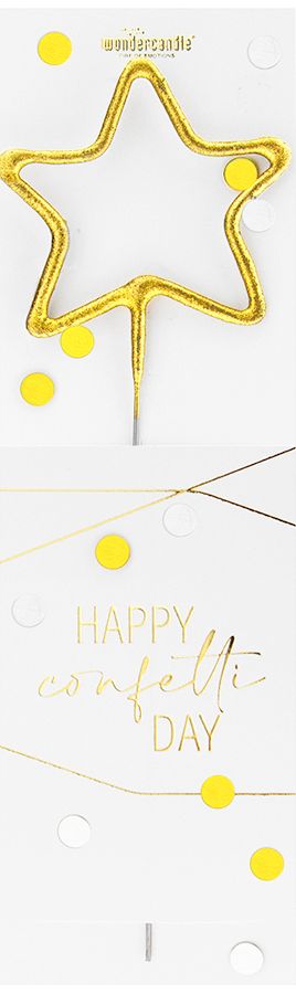 Weiteres Produktbild 1: Stern gold Confetti Wondercandle® classic