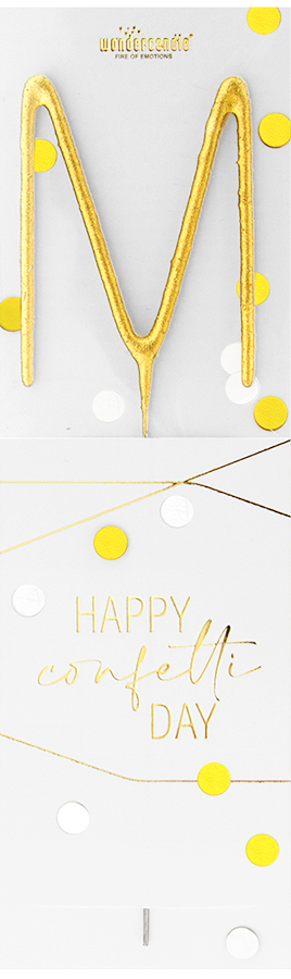 Weiteres Produktbild 1: M gold Confetti Wondercandle® classic
