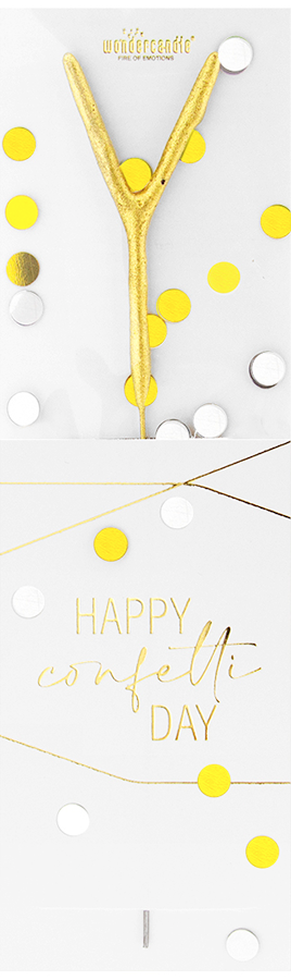 Weiteres Produktbild 1: Y gold Confetti Wondercandle® classic
