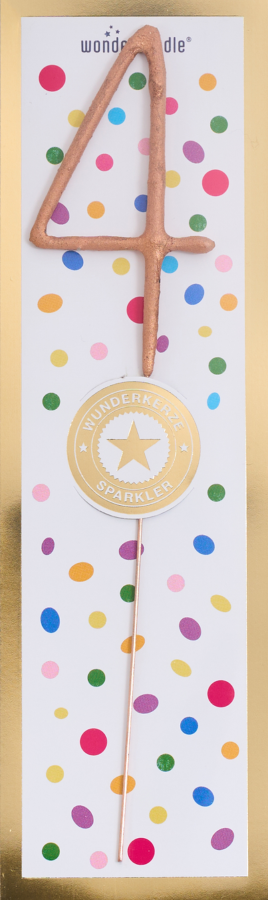Weiteres Produktbild 2: 4 Tricolor gold silber rosé Wondercandle® classic