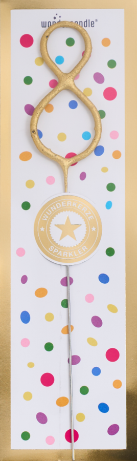 Weiteres Produktbild 1: 8 Tricolor gold silber rosé Wondercandle® classic