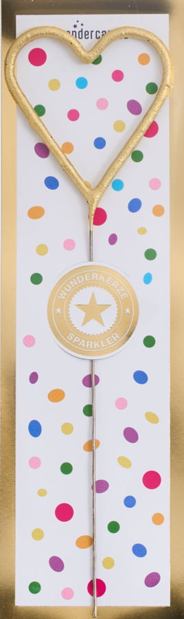 Weiteres Produktbild 1: Herz Tricolor gold silber rosé Wondercandle® classic