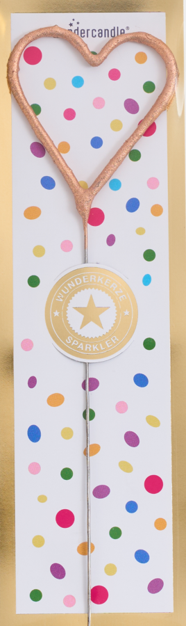 Weiteres Produktbild 2: Herz Tricolor gold silber rosé Wondercandle® classic