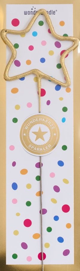 Weiteres Produktbild 1: Stern Tricolor gold silber rosé Wondercandle® classic