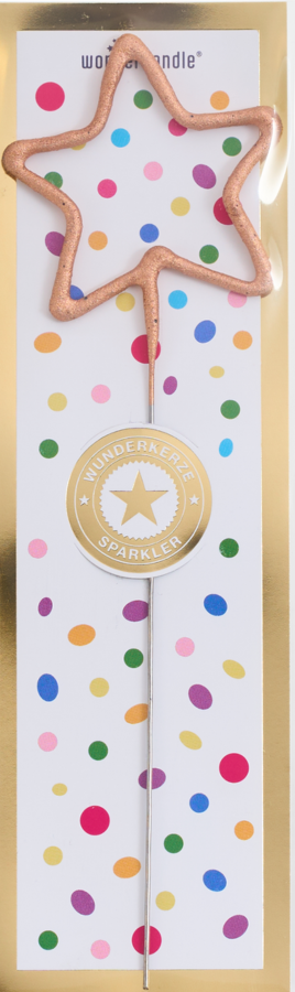 Weiteres Produktbild 2: Stern Tricolor gold silber rosé Wondercandle® classic