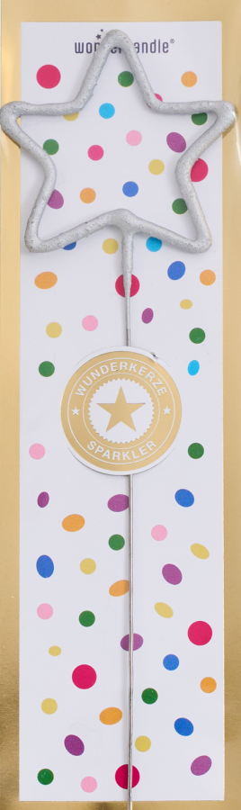 Weiteres Produktbild 3: Stern Tricolor gold silber rosé Wondercandle® classic