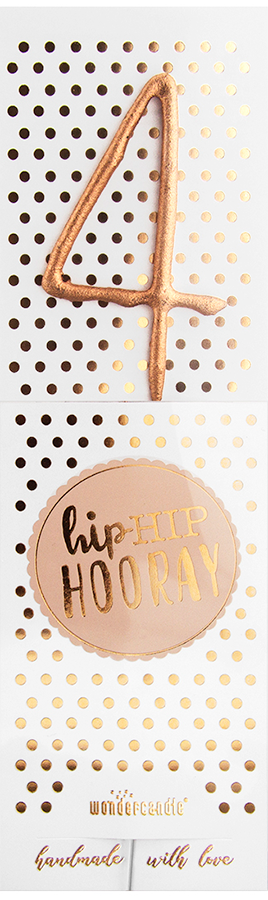 Weiteres Produktbild 1: 4 rosé Hiphip Hooray 290 Wondercandle® classic