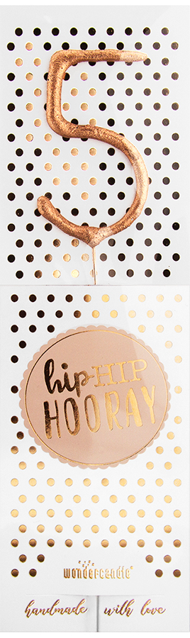 Weiteres Produktbild 1: 5 rosé Hiphip Hooray 290 Wondercandle® classic