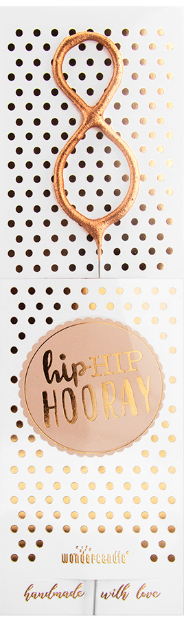 Weiteres Produktbild 1: 8 rosé Hiphip Hooray 290 Wondercandle® classic