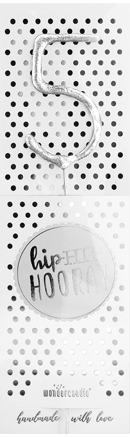 Weiteres Produktbild 1: 5 silber Hiphip Hooray 334 Wondercandle® classic