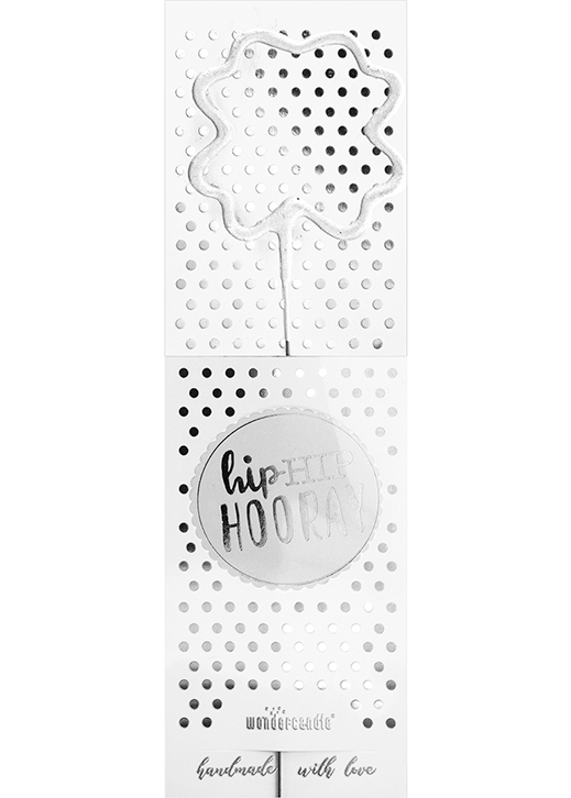 Weiteres Produktbild 1: Kleeblatt silber Hiphip Hooray 334 Wondercandle® classic