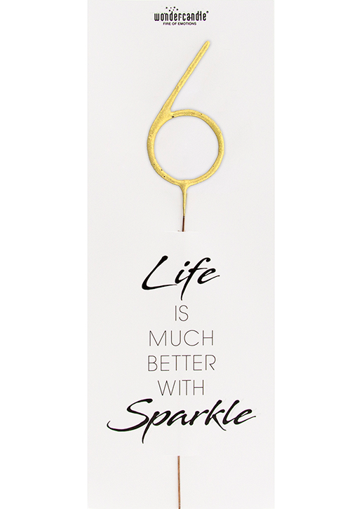 Weiteres Produktbild 1: 6 gold GIANT Life is much better with sparkle 498 Wondercandle®