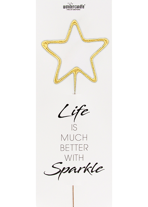 Weiteres Produktbild 1: Stern gold GIANT Life is much better with sparkle 498 Wondercandle®