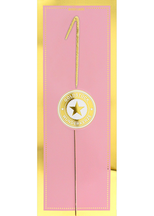 Weiteres Produktbild 1: 1 gold GIANT Goldstück pink Wondercandle®