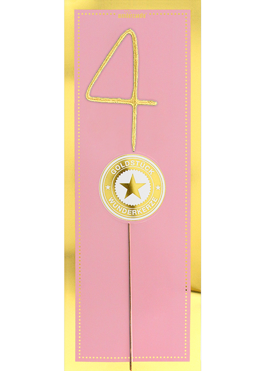 Weiteres Produktbild 1: 4 gold GIANT Goldstück pink Wondercandle®