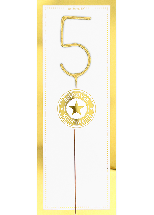 Weiteres Produktbild 1: 5 gold GIANT Goldstück weiß Wondercandle®