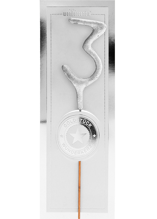 Weiteres Produktbild 1: 3 silber mini Platinum 335 Wondercandle® mini