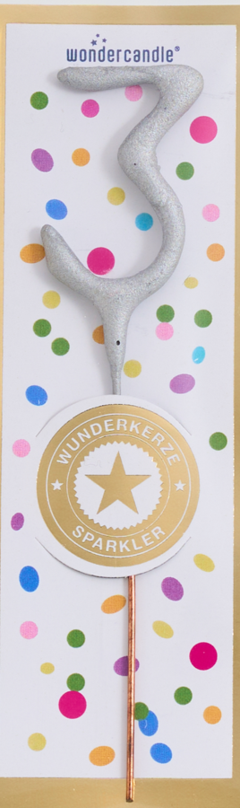 Weiteres Produktbild 3: 3 mini Tricolor gold silber rosé Wondercandle® mini