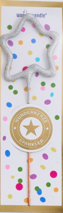 Weiteres Produktbild 3: Stern mini Tricolor gold silber rosé Wondercandle® mini