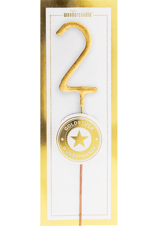 Weiteres Produktbild 1: 2 mini gold weiß Goldstück Wondercandle® mini