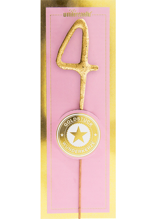 Weiteres Produktbild 1: 4 mini gold pink Goldstück Wondercandle® mini