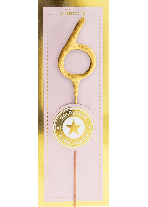 Weiteres Produktbild 1: 6 mini gold rosa Goldstück Wondercandle® mini