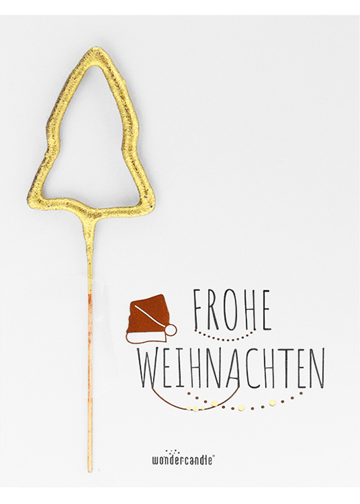 Weiteres Produktbild 1: Frohe Weihnachten Weihnachtsmütze weiß 476 Mini Wondercard