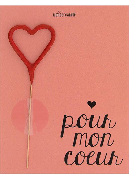 Weiteres Produktbild 1: pour mon coeur pastell rouge Mini Wondercard