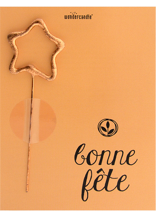 Weiteres Produktbild 1: bonne fête pastell orange Mini Wondercard