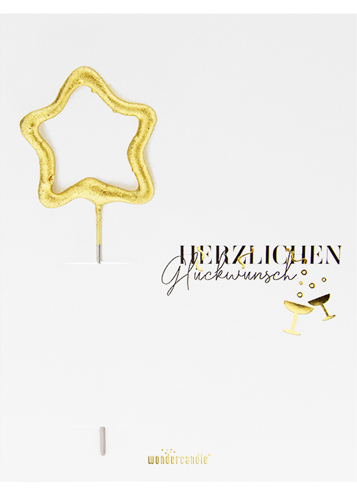Weiteres Produktbild 1: Herzlichen Glückwunsch White Mini Wondercard