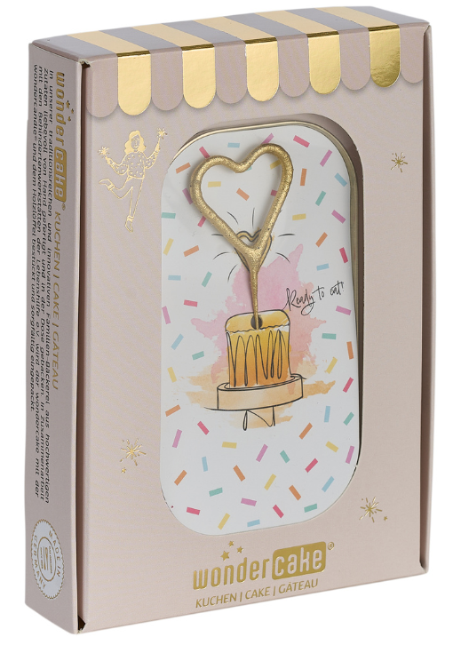 Weiteres Produktbild 1: Confetti weiß Wondercake deluxe rosa Herz gold