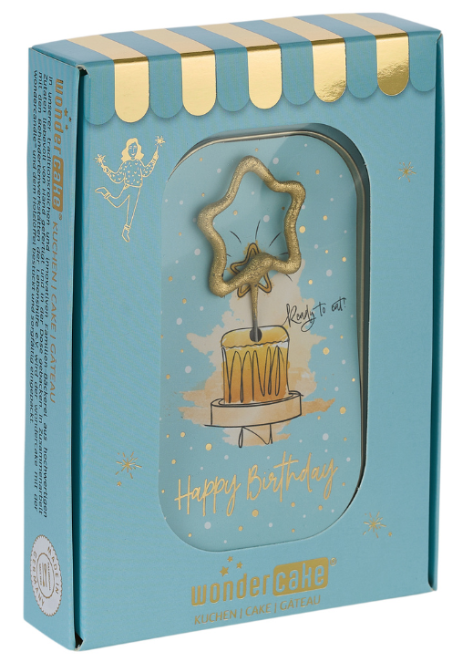 Weiteres Produktbild 1: Happy Birthday blau Wondercake deluxe blau Stern gold