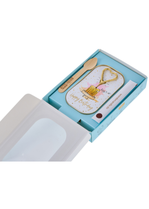 Weiteres Produktbild 3: Happy Birthday weiß Wondercake deluxe blau Herz gold