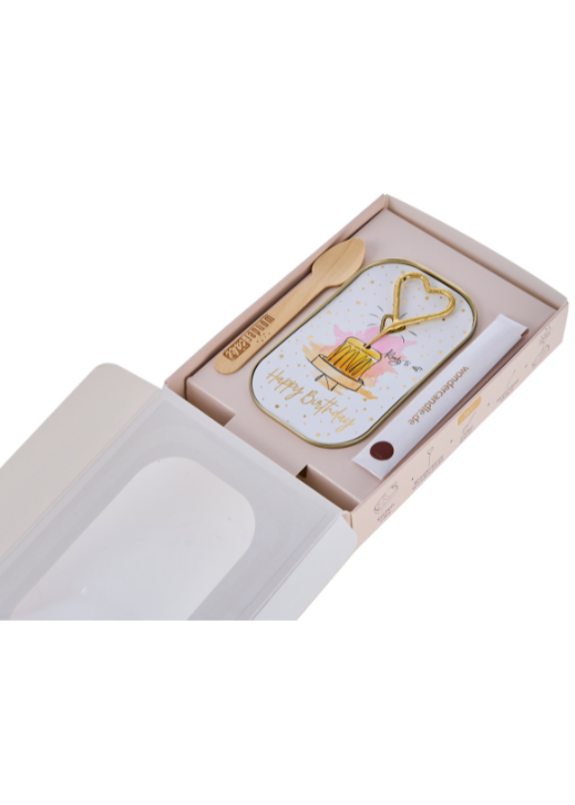 Weiteres Produktbild 3: Happy Birthday weiß Wondercake deluxe rosa Herz gold