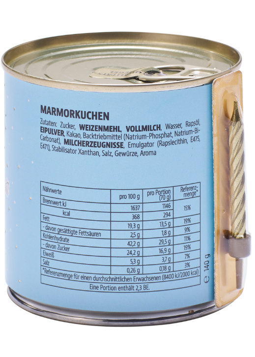 Weiteres Produktbild 2: Cancake Happy Birthday Marble cake blau, Marmorkuchen