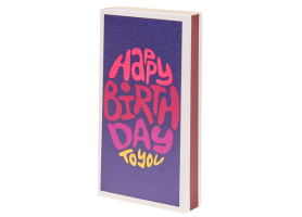 Weiteres Produktbild 1: Matches Happy Birthday to you blau pink seventies, Streichhölzer