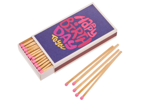 Weiteres Produktbild 2: Matches Happy Birthday to you blau pink seventies, Streichhölzer