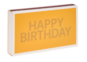 Weiteres Produktbild 1: Matches Happy Birthday gelb, Streichhölzer
