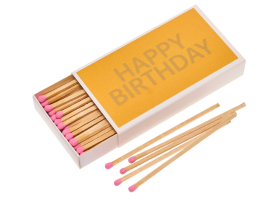 Weiteres Produktbild 2: Matches Happy Birthday gelb, Streichhölzer