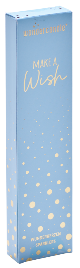 Weiteres Produktbild 1: Wunderkerzen 40er Sets 18 cm grau in Faltschachtel Make a Wish hellblau