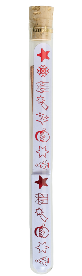 Weiteres Produktbild 1: Sparkling Message Emoji XMAS im Reagenzglas inkl. 5 Wunderkerzen rot