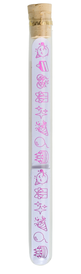 Weiteres Produktbild 1: Sparkling Message Emoji Celebration HB im Reagenzglas inkl. 5 Wunderkerzen pink