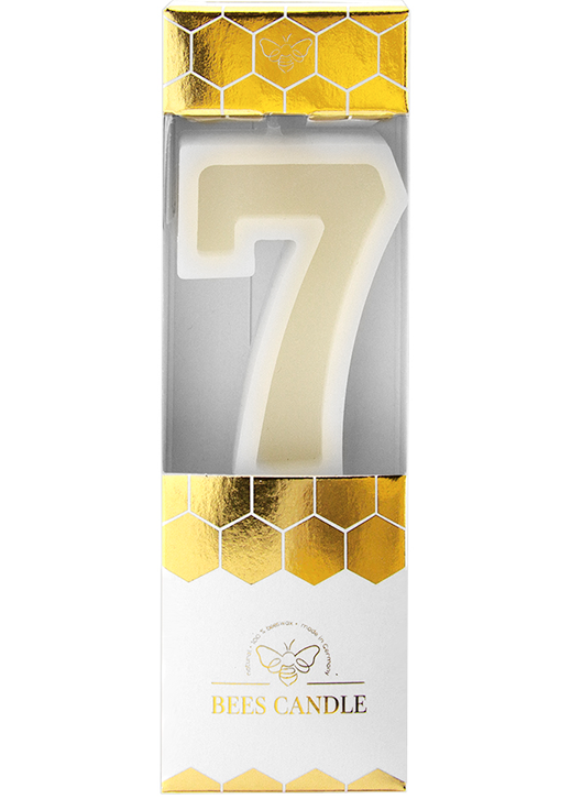 Weiteres Produktbild 1: 7 Bees Candle Bienenwachskerze weiß