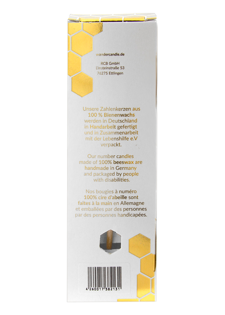 Weiteres Produktbild 4: 5 Bees Candle Bienenwachskerze weiß