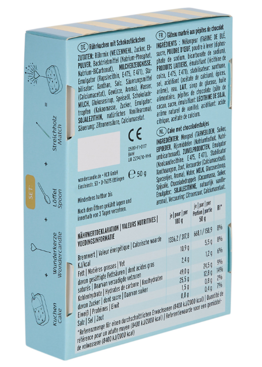 Weiteres Produktbild 2: Happy Birthday blau Wondercake deluxe blau Stern gold